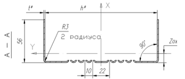 Термопрофиль направляющий ТН (150-250)